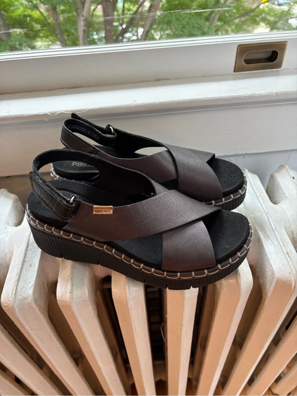 Pikolinos Cris Cross Wedge  Sandals Size 39
